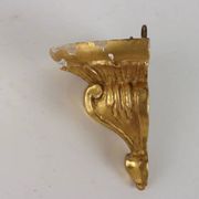 Group of 3 antique shelves "800" in carved wood and gold imitation marble.
