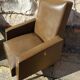 Vintage Scandinavian olive green armchairs