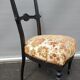 Napoleon III chair blackened wood keystone