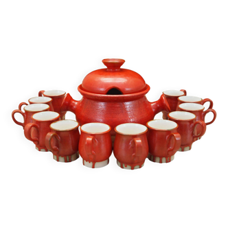 Ceramic punch set, Danish design, 1960s, production: Denmark