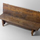Early 1900s Art Populaire French fermette bench