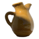 Large vintage artisanal glazed earthenware pitcher with pinched spout