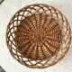 trio of woven rattan and bamboo baskets from the 60s and 70s
