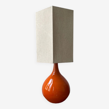 Lampe en céramique orange