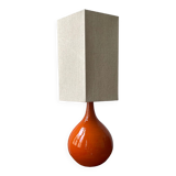 Lampe en céramique orange