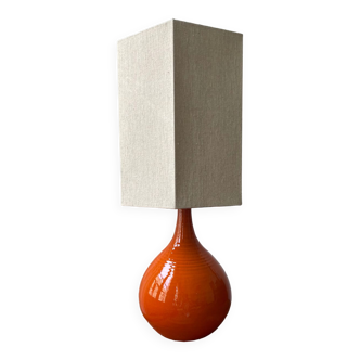 Lampe en céramique orange
