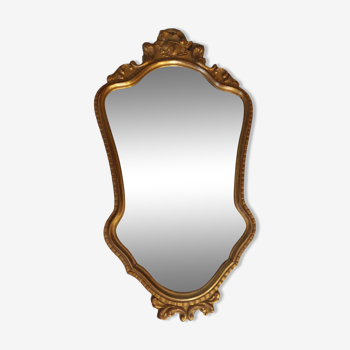 Baroque golden wood mirror