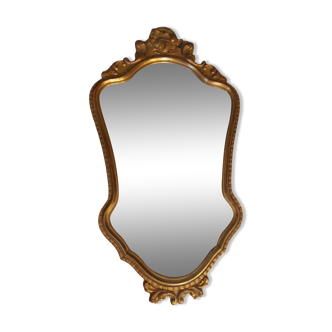 Baroque golden wood mirror