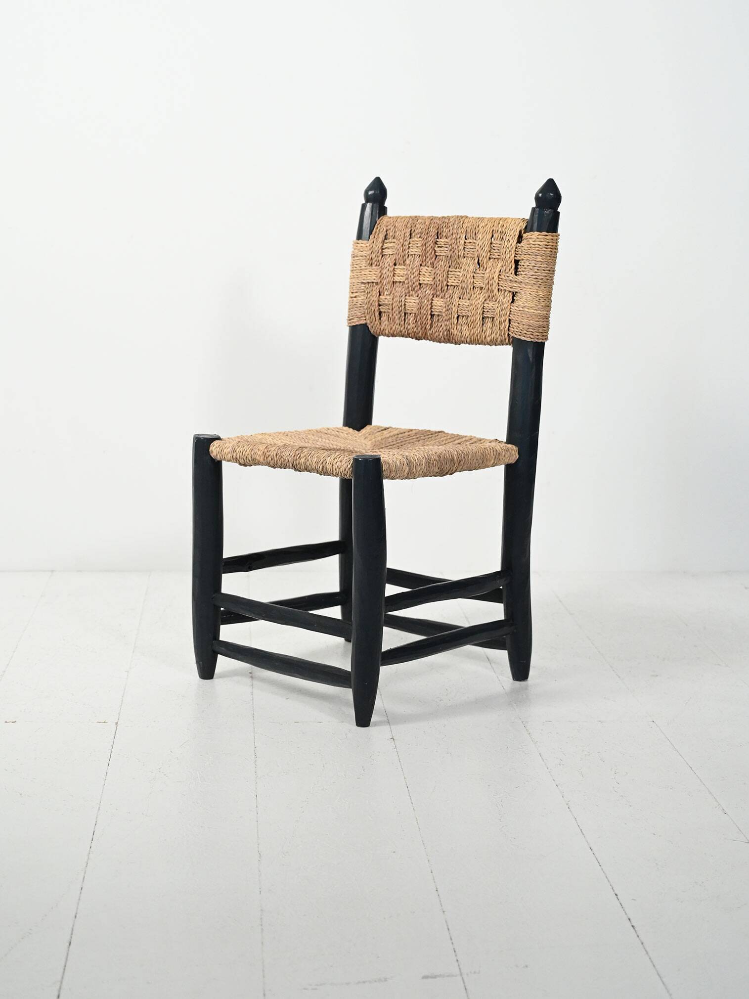 5 chaises marocaines en bois bleu