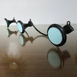 Wall-mounted coat rack, 3 hooks in Bakelite and metal, 1950s/60s