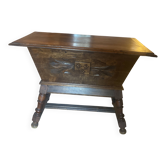 Old Provençal kneading trough in carved wood (Maie)