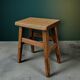 Rustic solid wood stool – brutalist spirit