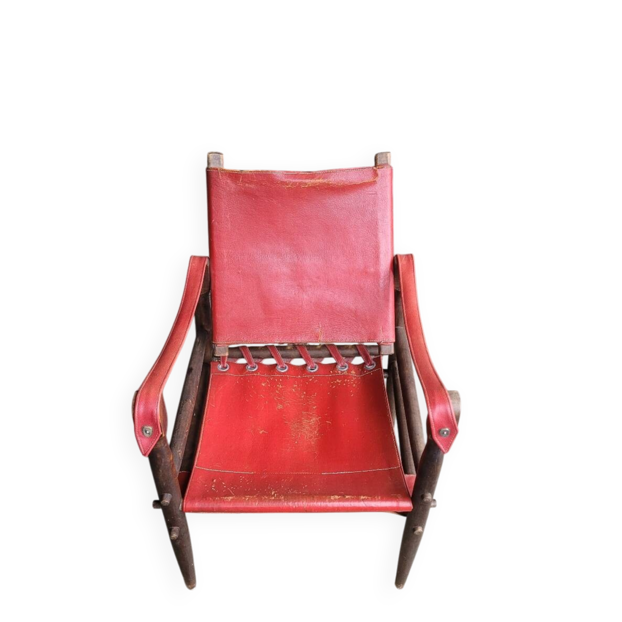 Vintage leather safari chair