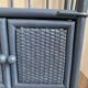 Blue rattan shelf