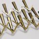 21x Crochet Mural Double in Brass Midcentury by Herta Baller, Vienna, Austria, 1950s