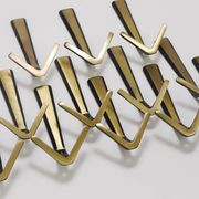 21x Crochet Mural Double in Brass Midcentury by Herta Baller, Vienna, Austria, 1950s