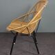 Rattan sofa & sheepskin Dutch Design 1960