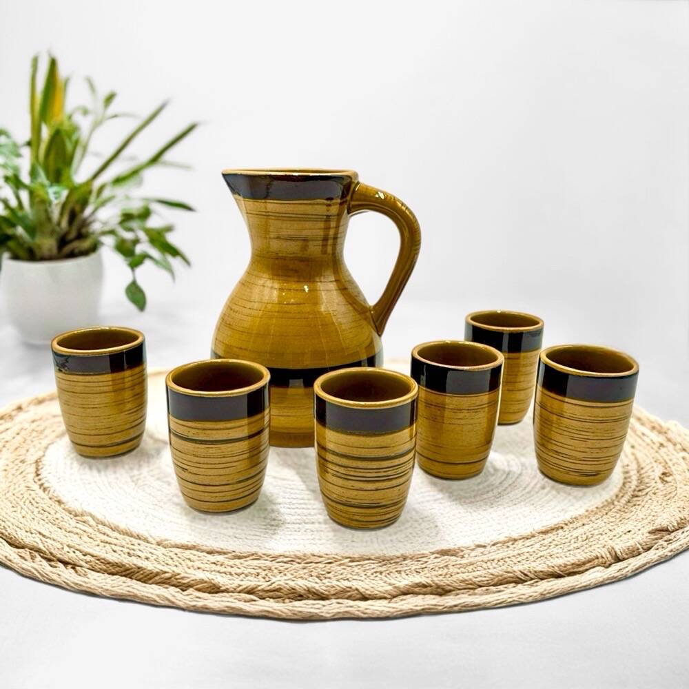 Ceramic enamelled orangeade service GK 1970s