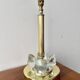 Base de lampe de table en laiton et verre vintage