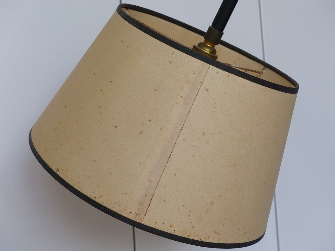 Floor lamp , scoubidou, and black painted metal