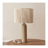 Lampe Grès et corde coton