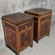 Lot de 2 tables de chevet chinoises, homme et femme vintage