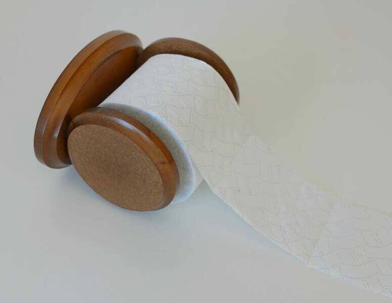 Large vintage wooden bathroom set / mirror with shelf / towel rack