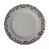Assiette fleurie sur piédouche Salins