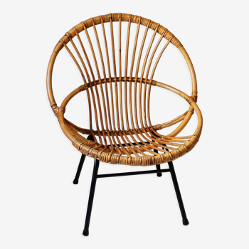 Vintage rattan armchair for adults