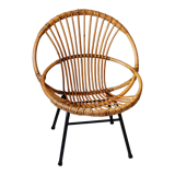 Vintage rattan armchair for adults
