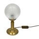 Sölken Leuchten brass table lamp, Germany, 1970s – frosted sphere