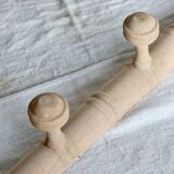 Vintage wall-mounted coat rack in raw wood – Art Deco style