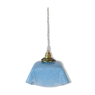 Suspension opaline bleue