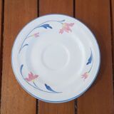 Lot 3 flowery dessert plates