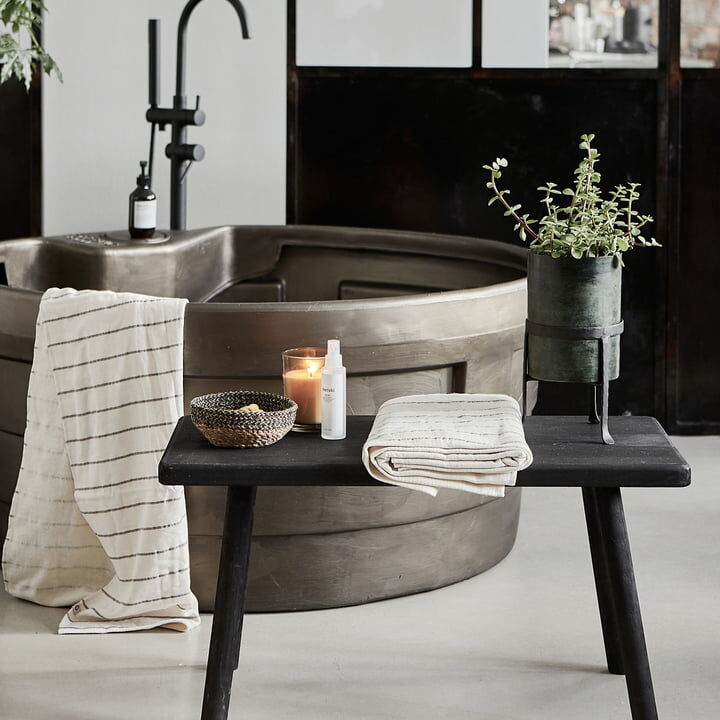 Black coffee table in paulownia wood