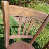 2 vintage wooden bistro chairs