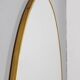 large 1960s vintage wall mirror in golden brass italian design