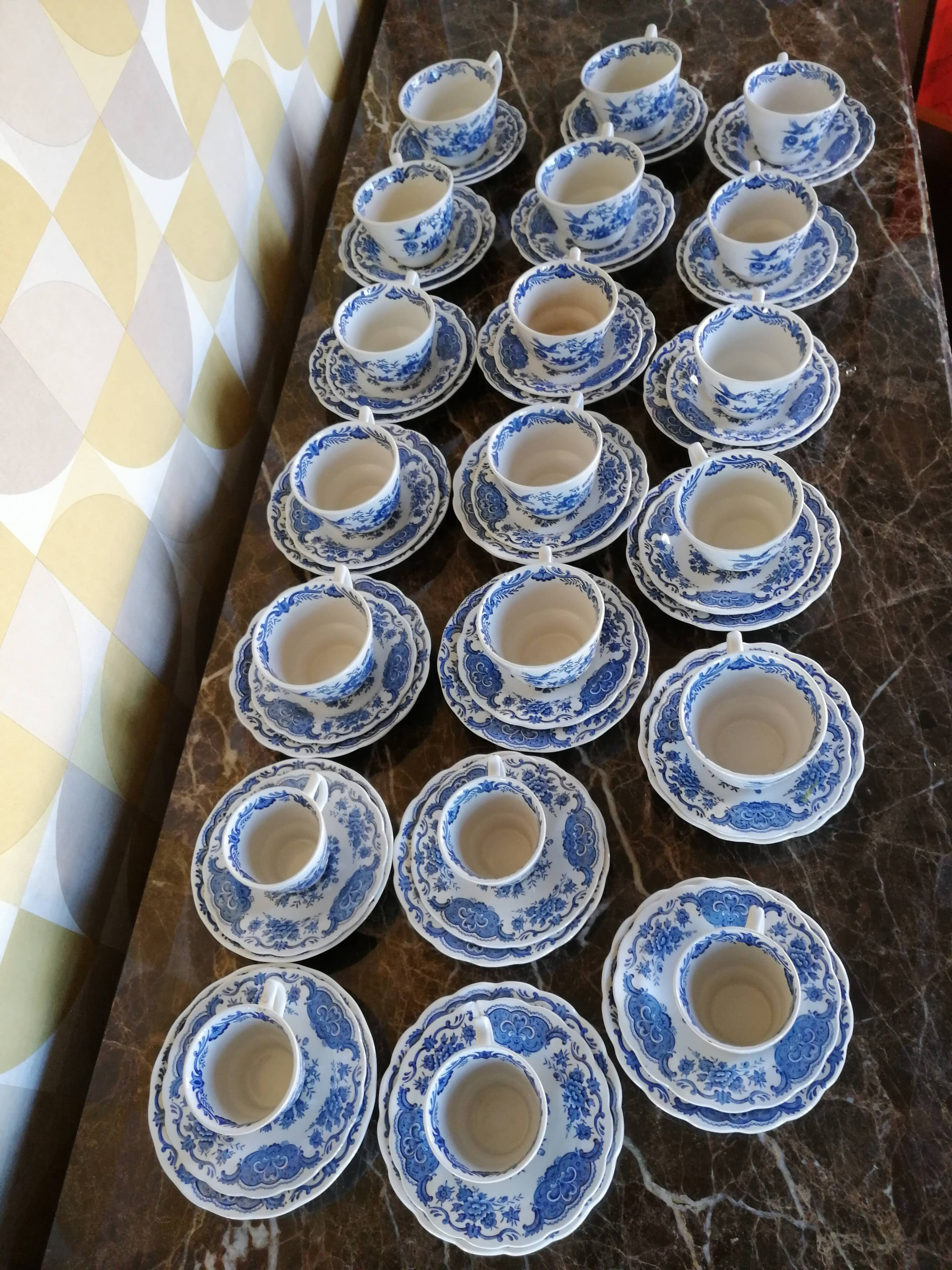 Ridgway Staffordshire England Tea Service