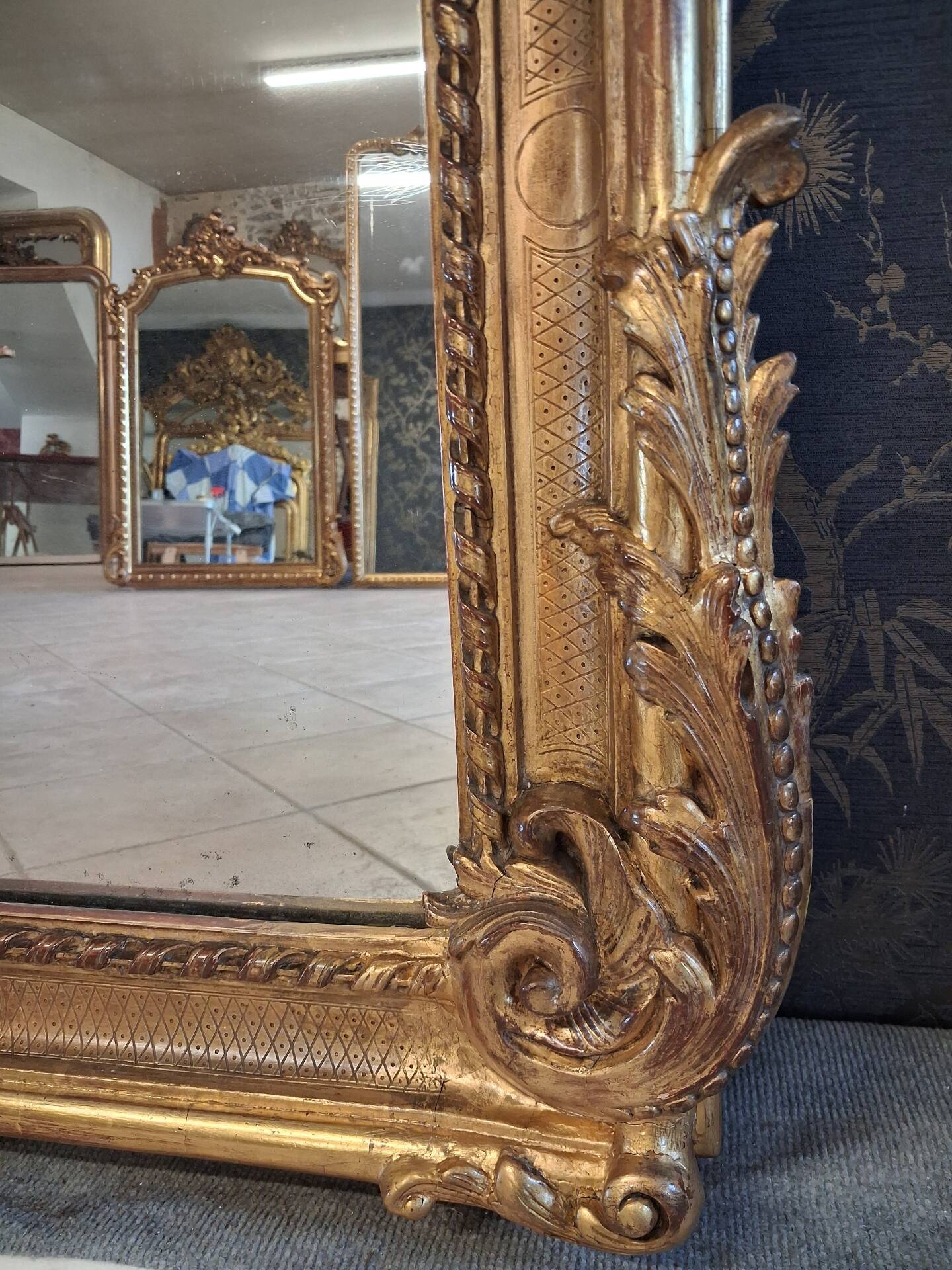 Miroir époque XIX 205 x 140