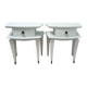 Pair of compass leg bedside tables