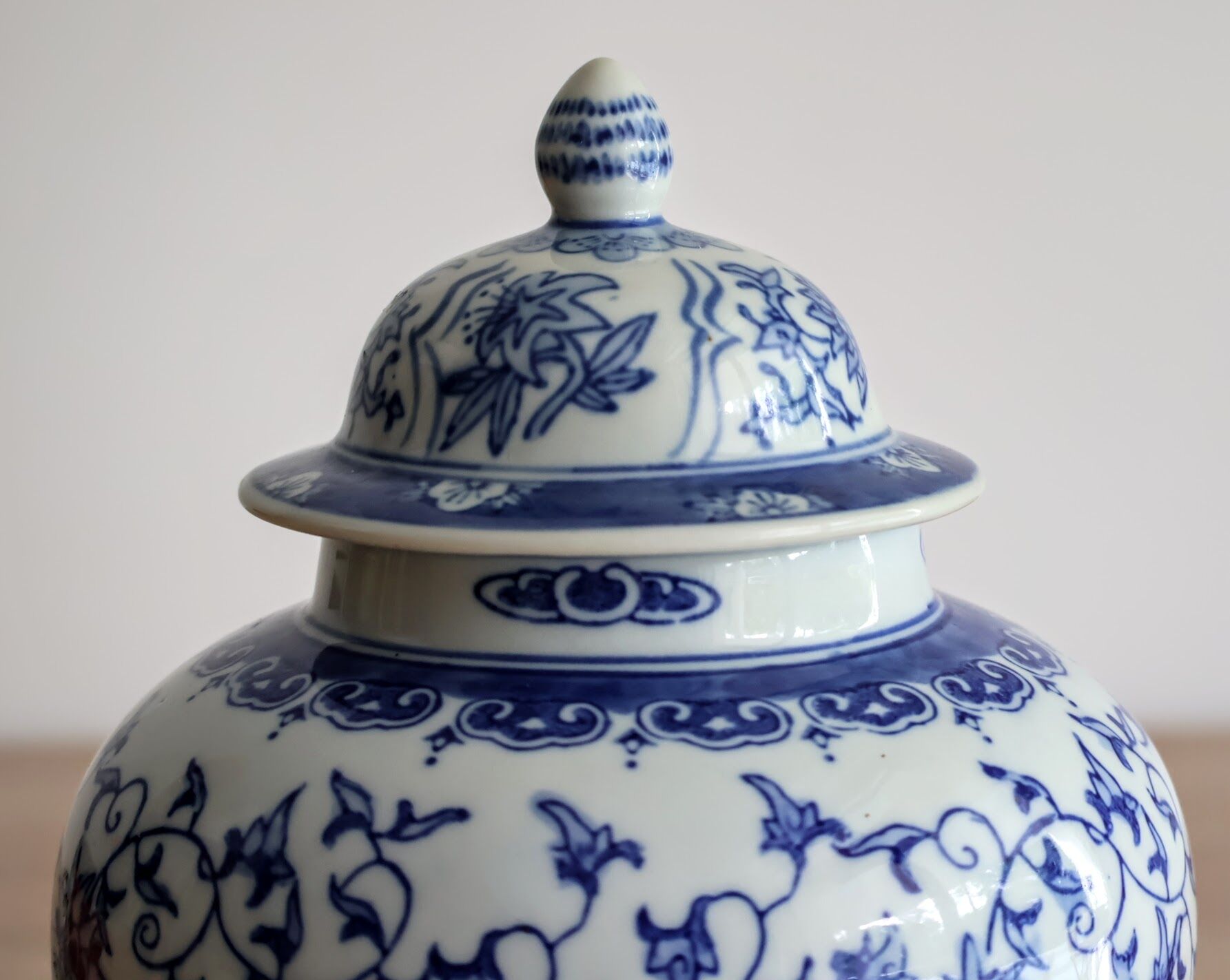 Grand pot à gingembre en porcelaine chinoise