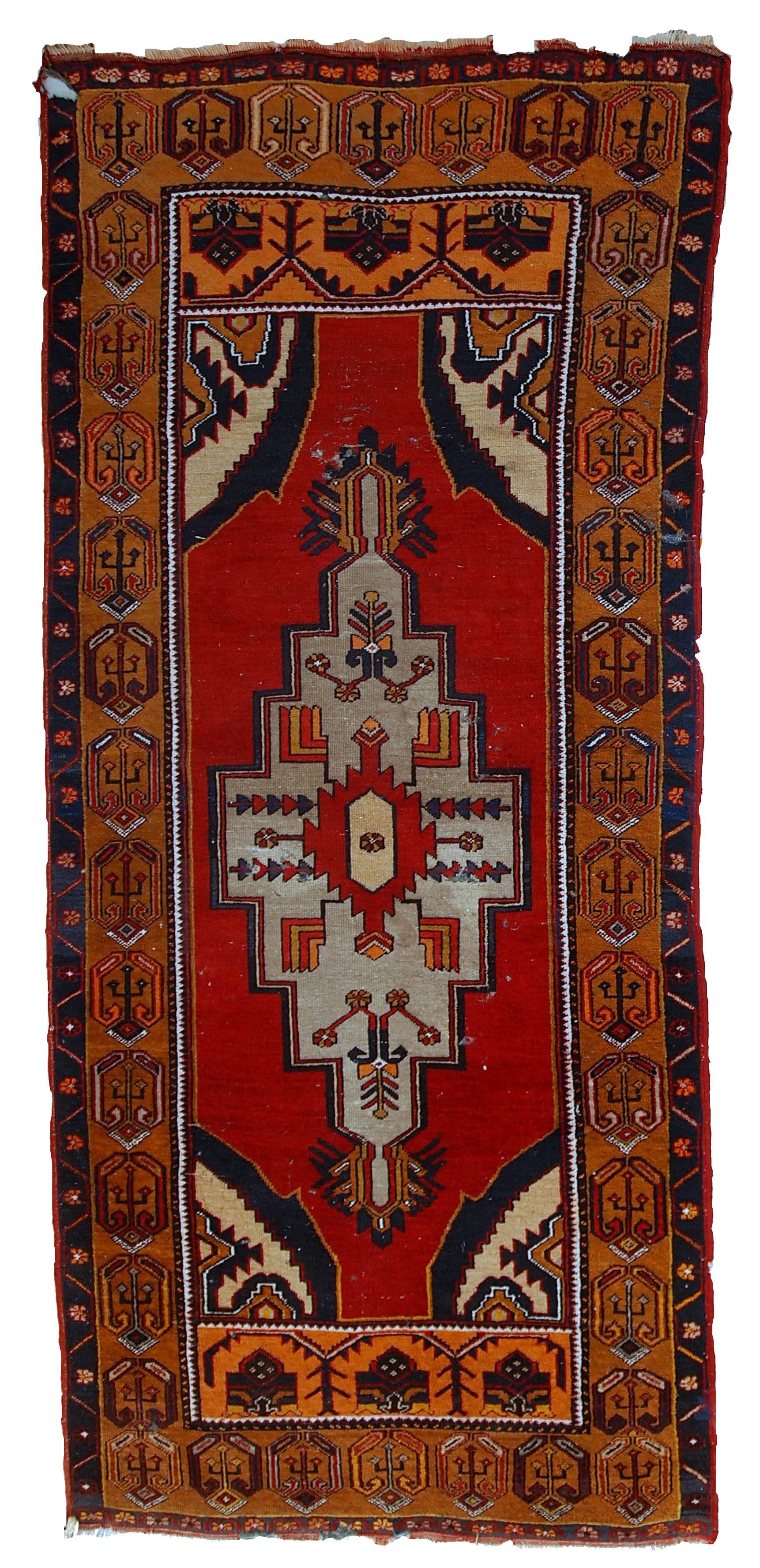 Tapis Anatolien Antique Turc, Années 1920, Charme Authentique