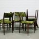 vintage set x6 teak chairs palm trees