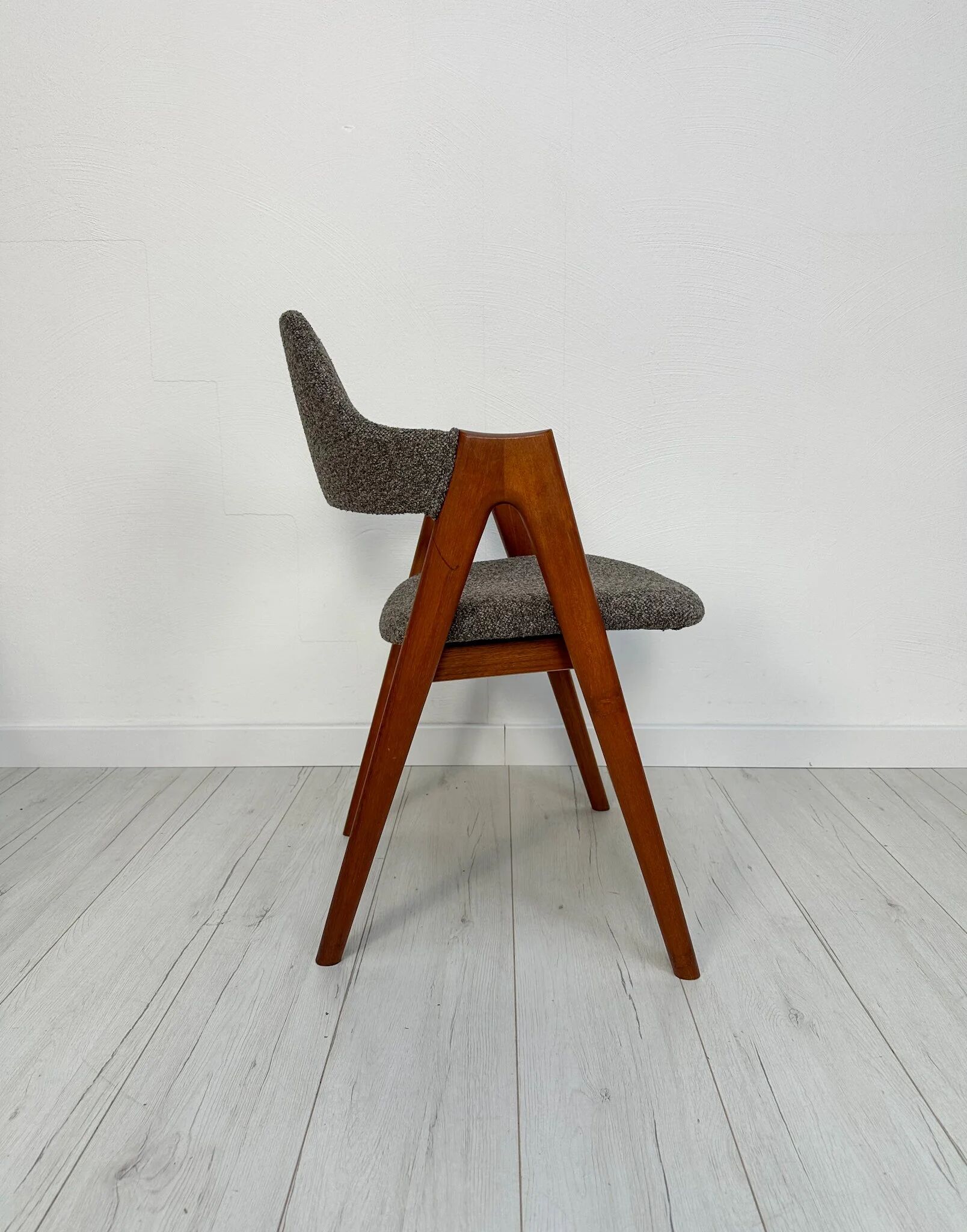 1960s set of 8 Compass teak dining chairs by Kai Kristiansen for Schou Andersen Møbelfabrik
