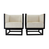 Josef Hoffmann Pair of Cabinet Chairs by Wittmann, Austria