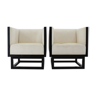 Josef Hoffmann Pair of Cabinet Chairs by Wittmann, Austria