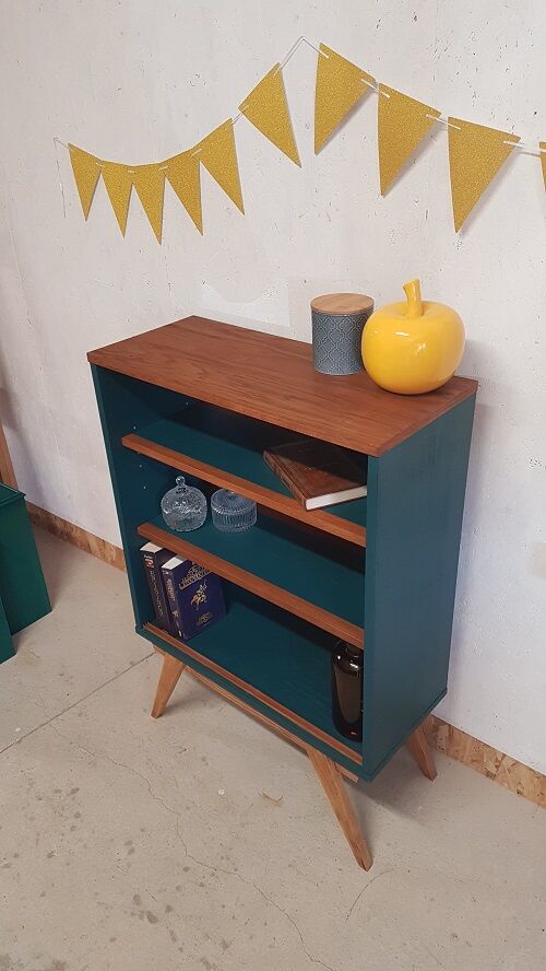 Bookcase vintage feet compass