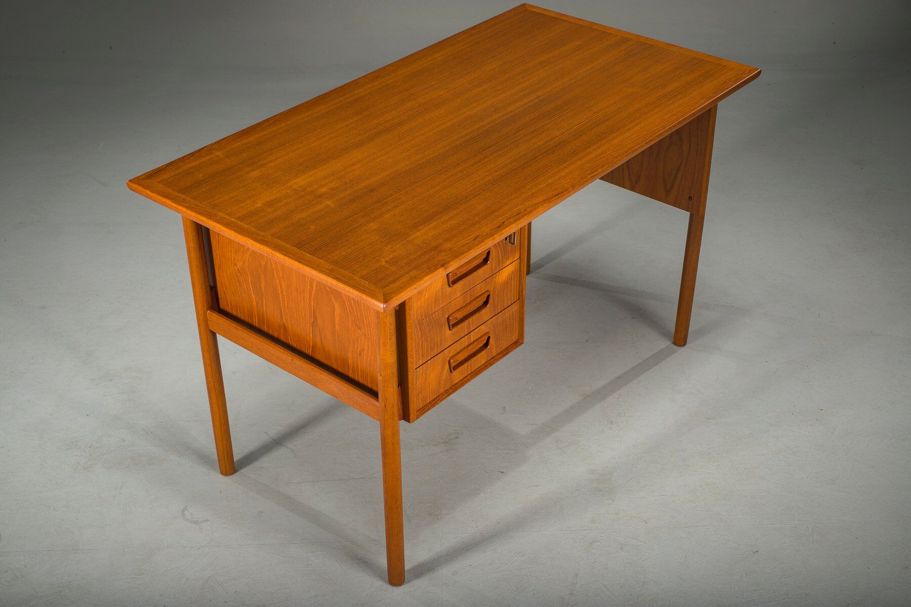 Mid-century Danish teak desk from Gunnar Nielsen Tibergaard, 1960s
