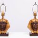 Large Ceramic Toetanchamon Table lamps 1970s
