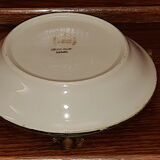 Cendrier ancien en porcelaine d'art de limoges et monture en bronze